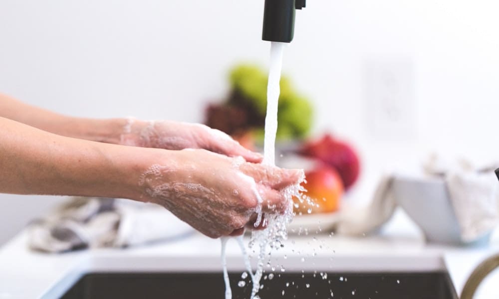 image of washing hands to avoid viruses