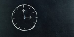 chalkboard clock daylight savings time
