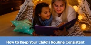 Parent reading a bedtime story to a preschool child